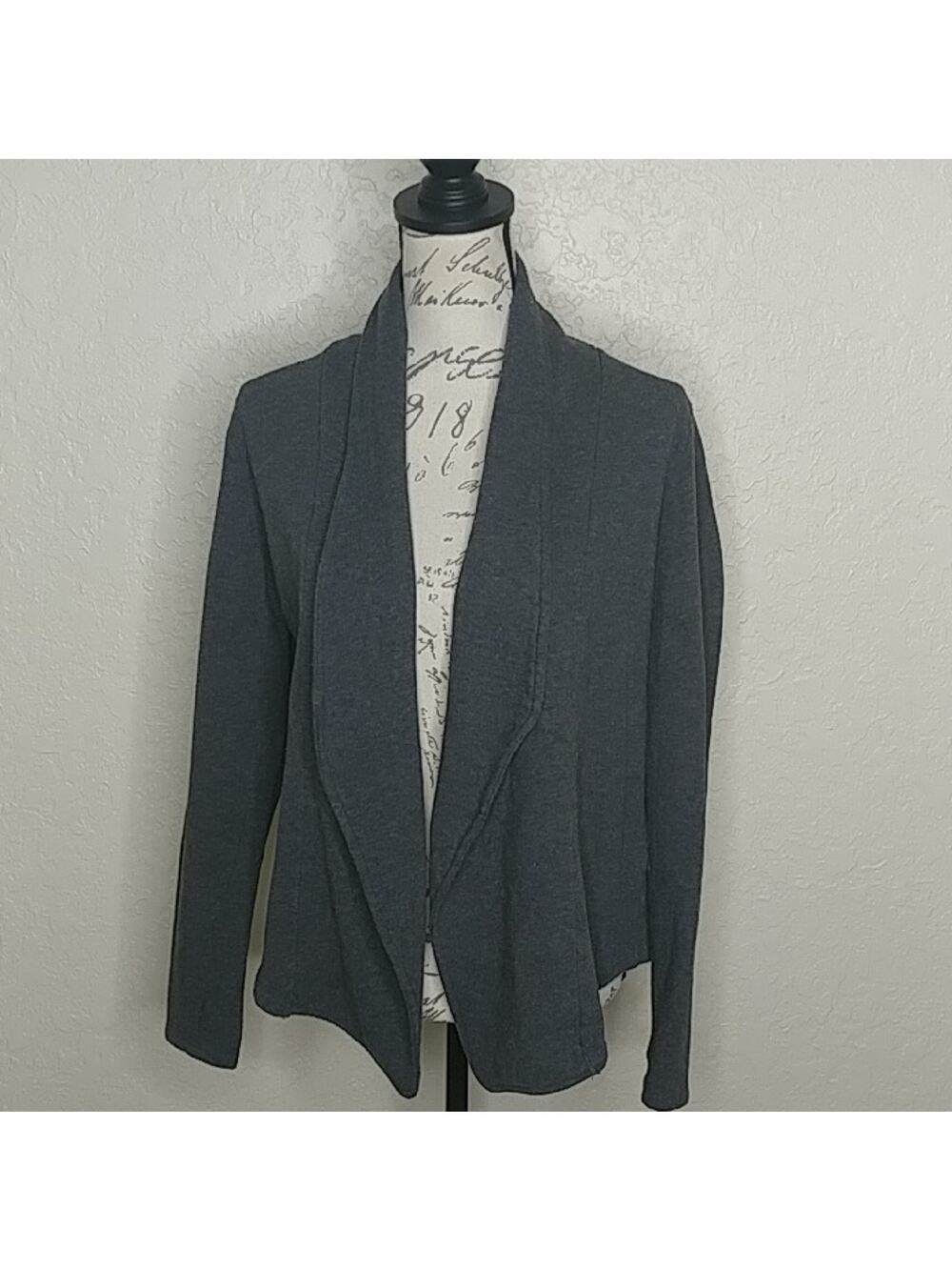 GAIAM Open Front Cardigan Gray Size L
